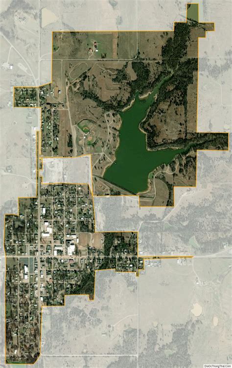 Elmore map, satellite — all streets and buildings location.